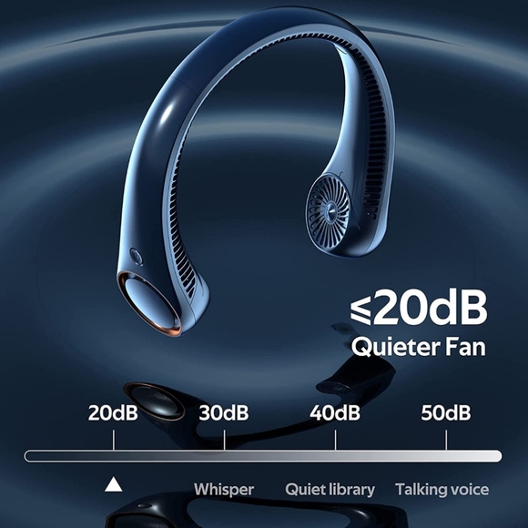 Portable Neck Fan, Hands Free Bladeless Fan, 360° Cooling Personal Fan quiet Fan - Picture 3 of 6